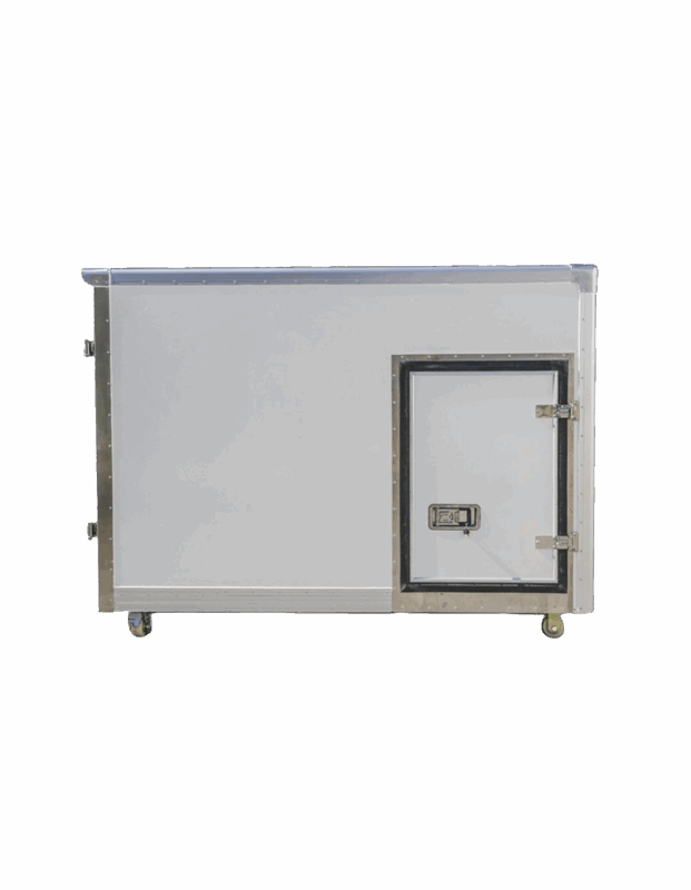 mobile-cold-storage-trailer-for-sale Portable cold storage container mounted on wheels for mobile freezing solutions